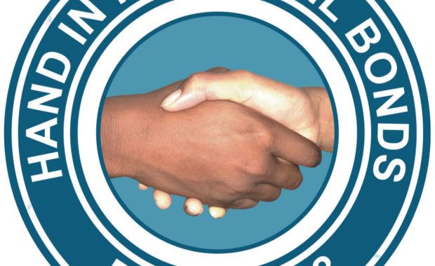 A logo featuring two hands shaking with the text 'HAND IN HAND BAIL BONDS EST. 1998'.