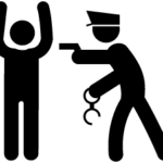 Woman meditating in lotus position outline