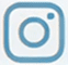 Blue Instagram icon on white background
