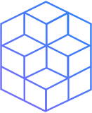 Abstract cube structure on black background